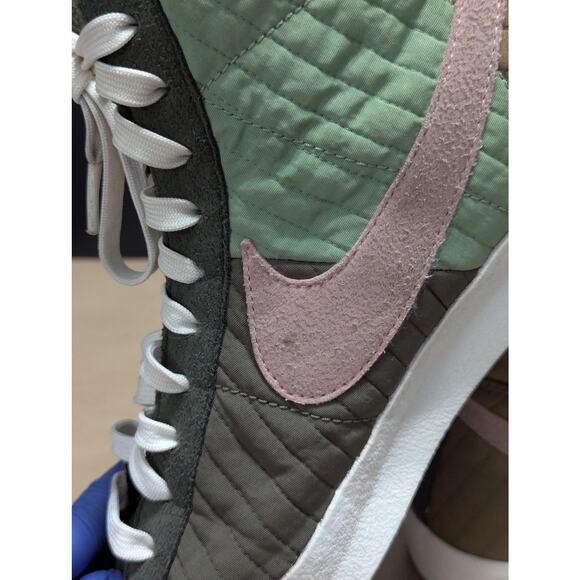 Nike Blazer Midd 77 Premium Toasty Quilted Sneakers Sequoia Olive Green DD8024 main image 9